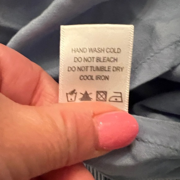 TULAROSA Lana Dress in Getty Stripe Light Blue Tassel Off Shoulder - Picture 8 of 9